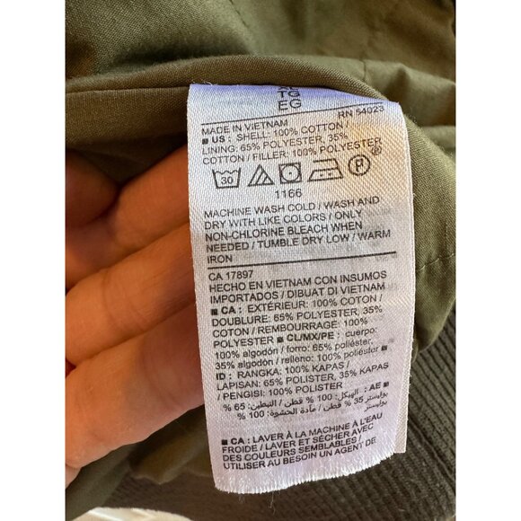 Old Navy Mens Camouflage Bomber Jacket Size XL Cotton & Polyester Blend Green - Picture 7 of 16